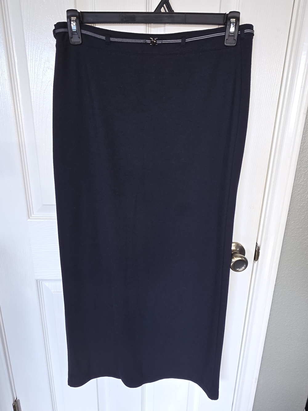 Liz Claiborne Black Maxi Skirt with Subtle Waist Trim